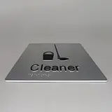 cleaner braille sign