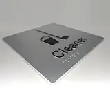 cleaner braille sign